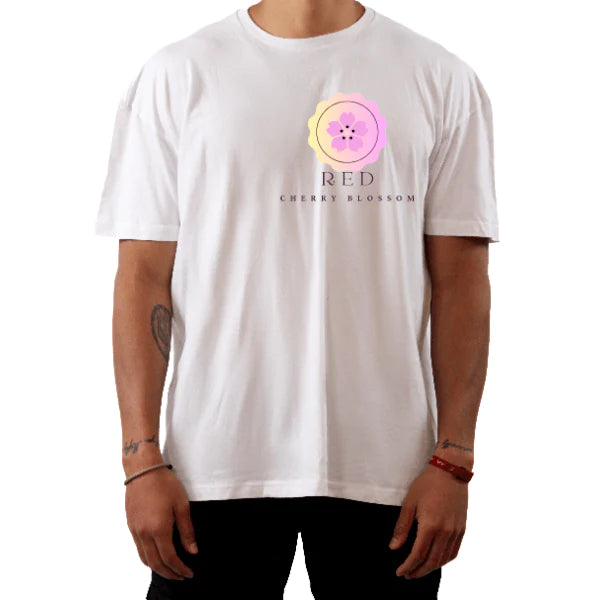 Red Cherry Blossom Tee