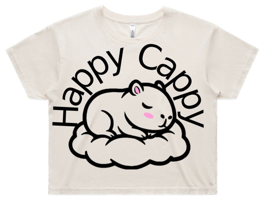 Happy Cappy Crop Tee