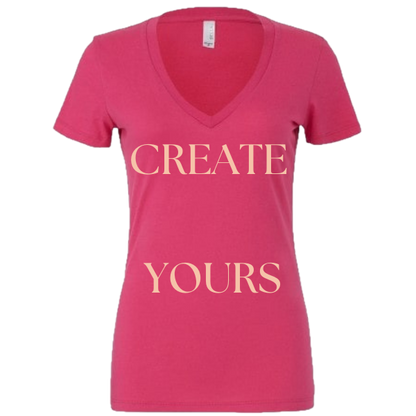 Women's Relaxed Jersey Short Sleeve V-Neck Tee - BELLA+CANVAS