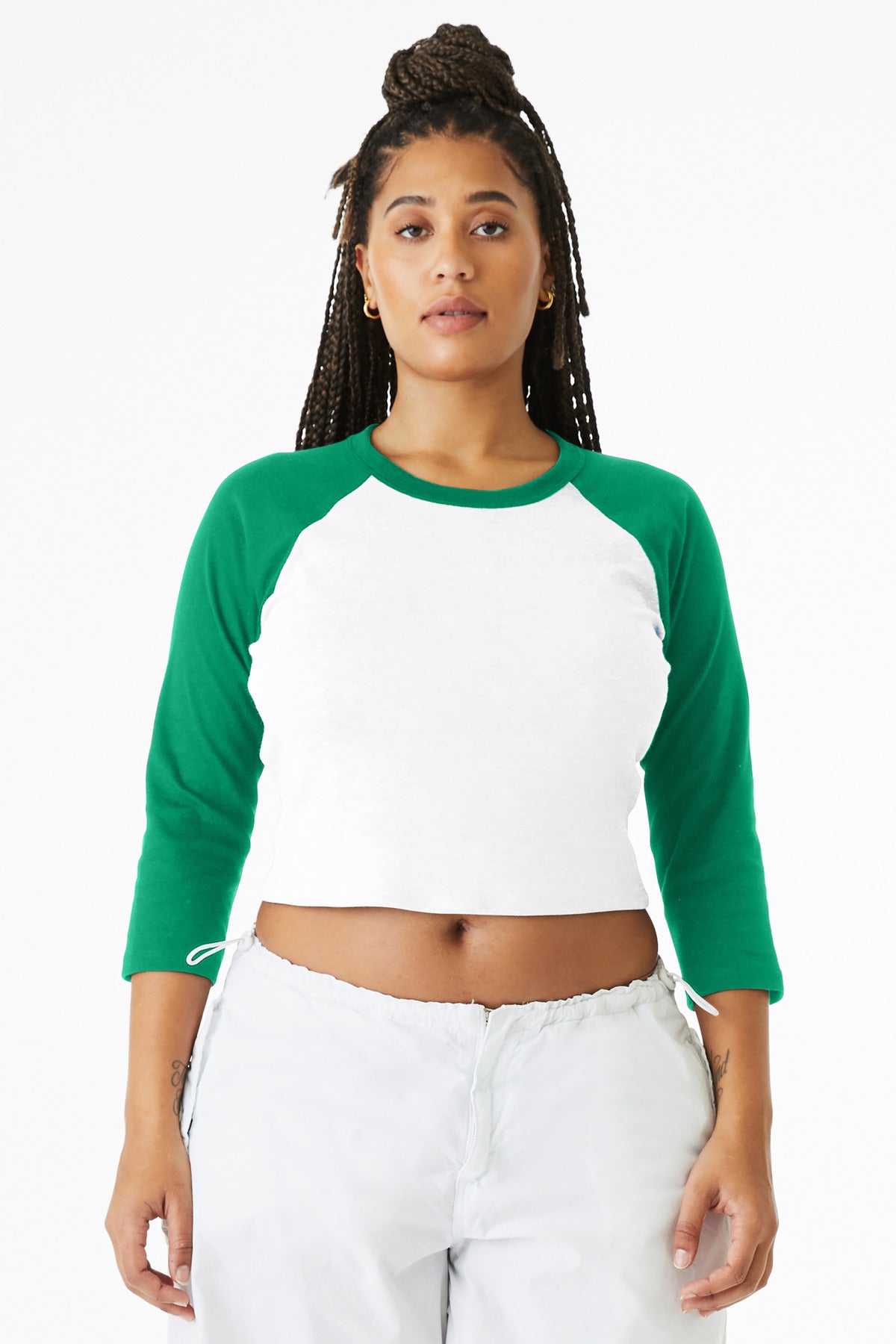 BELLA+CANVAS® Women's Micro Rib 3/4 Raglan Baby Tee BC1200