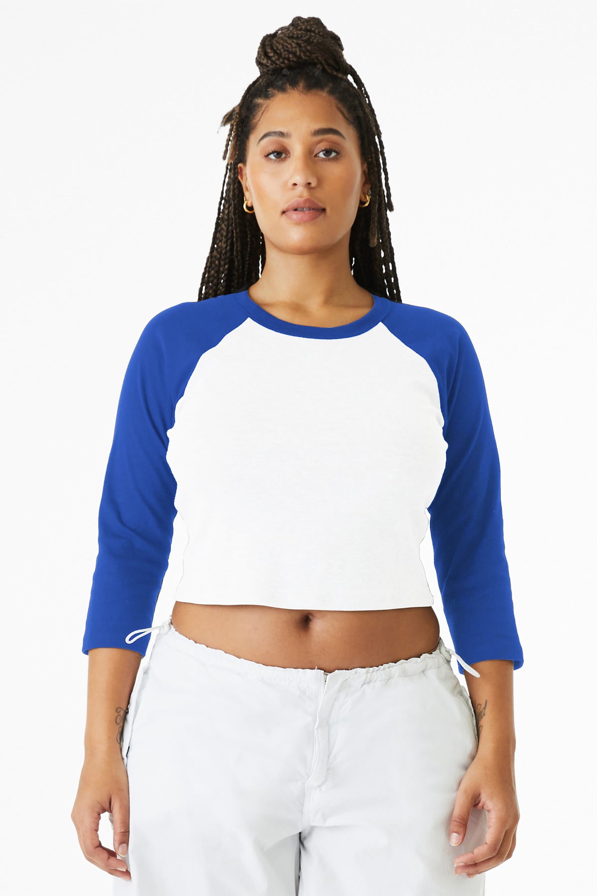 BELLA+CANVAS® Women's Micro Rib 3/4 Raglan Baby Tee BC1200