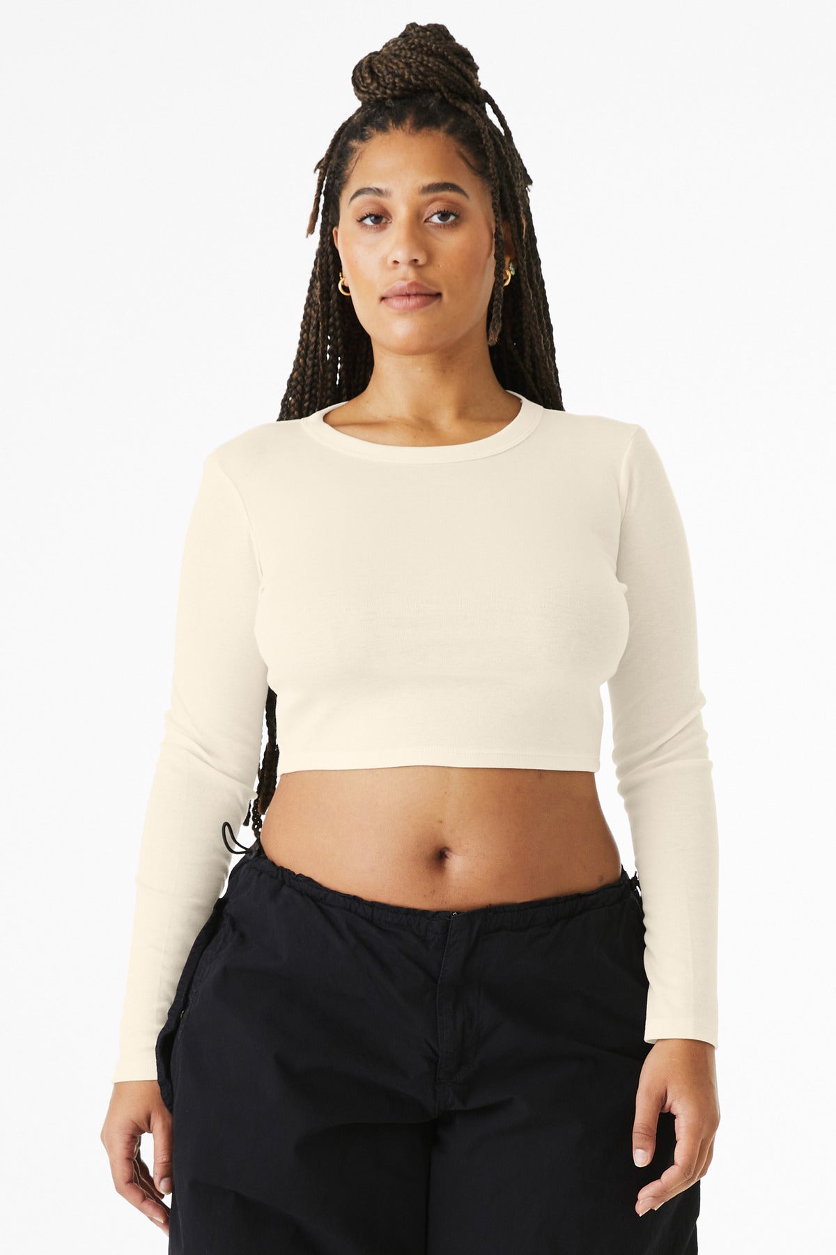 BELLA+CANVAS® Women's Micro Rib Long Sleeve Baby Tee BC1501