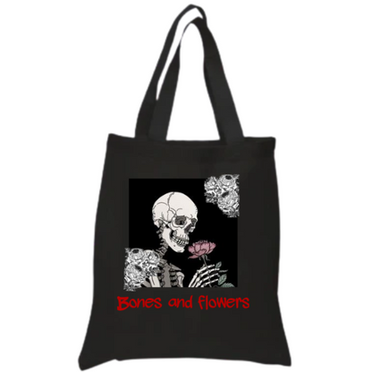 Bones and Flowers Tote Bag
