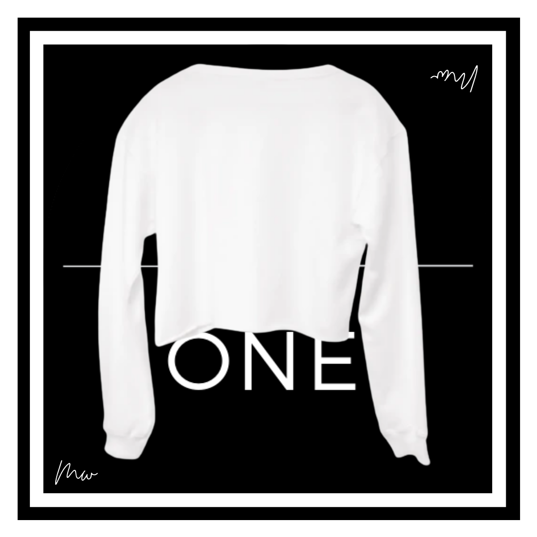 White Frame Crop Long Sleeve