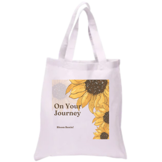 White On Your Journey Tote Bag