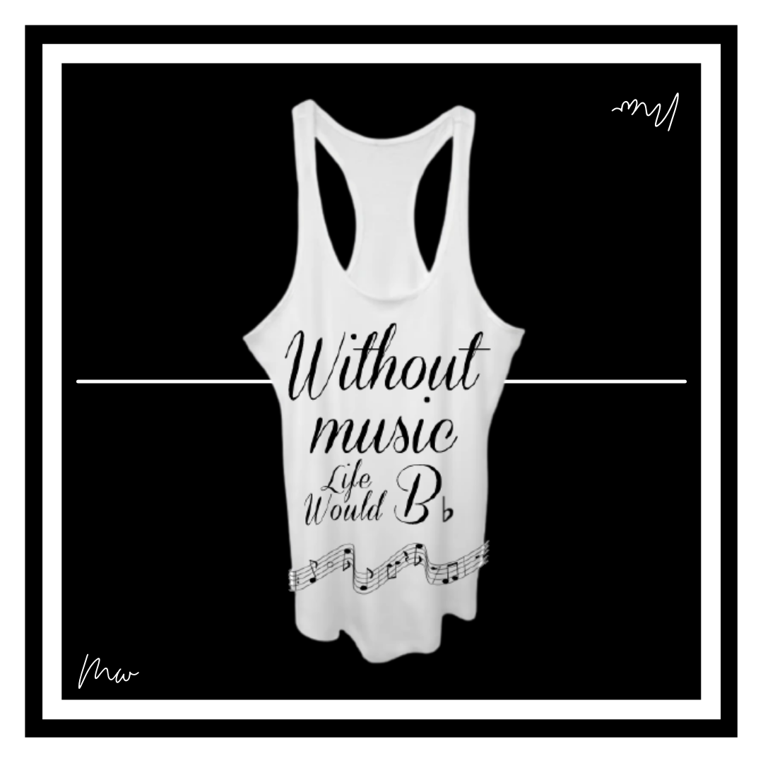 White Racerback Tank