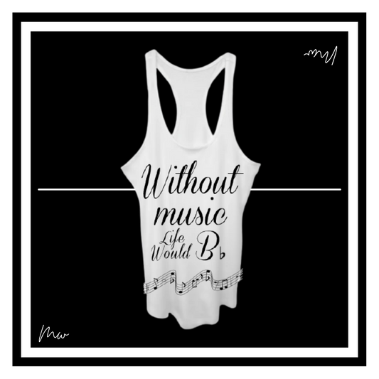 White Racerback Tank