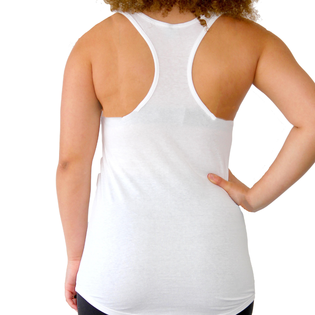 White On Your Journey Racerback Tank