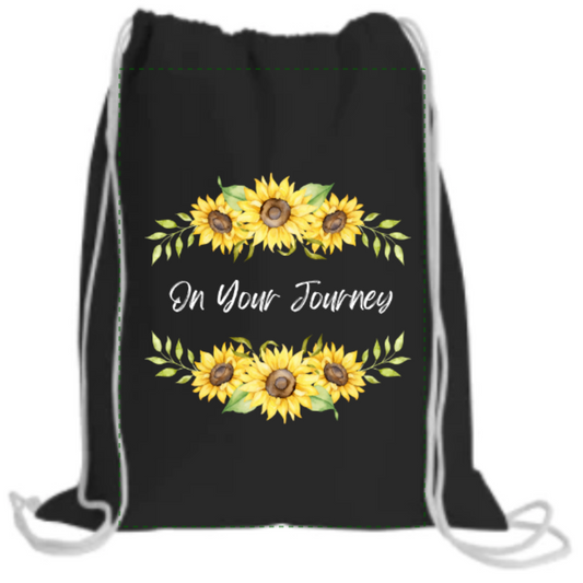 Black Flower Backpack