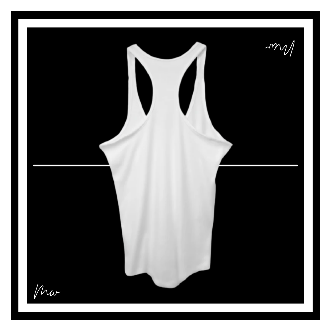 White Racerback Tank