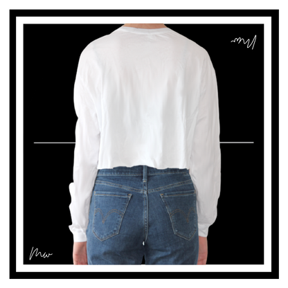 Color Brand Crop Long Sleeve