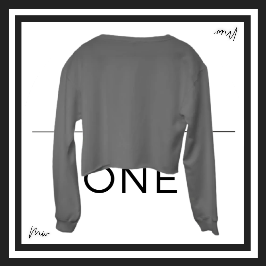 Gray BRUJAS Crop Long Sleeve