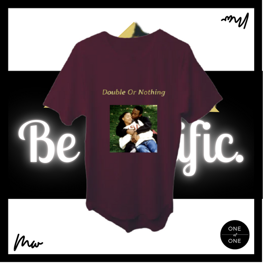 Purple Double or Nothing Droptail Tee