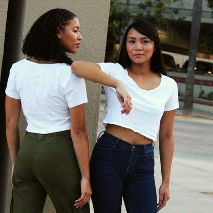 The Scoop Neck Crop Tee